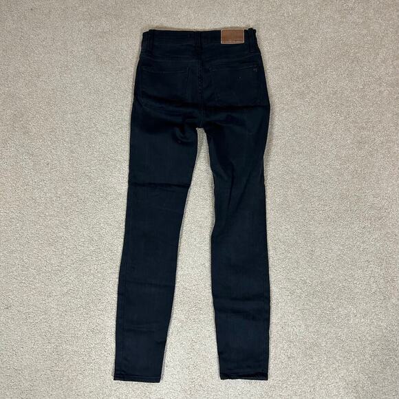 Madewell 9" High-Rise Skinny Jeans in Lunar Black Mid Rise Cotton Modal Size 25 - Picture 4 of 9